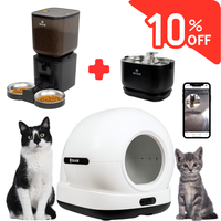 Kit Litiera SHAW Ultra View negru + Hranitor 2 boluri negru + Fantana PRO V3 fara aplicatie negru