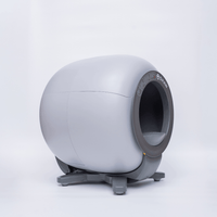 Litiera automata smart SHAW® LUNA pentru pisici, auto-curatare, izolare mirosuri, aplicatie mobila, 9L