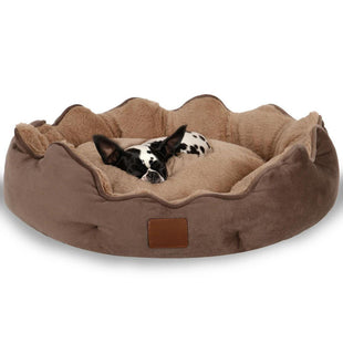 Pat moale si confortabil pentru caini si pisici, SHAW, Lavabil, Maro, 40 x 45 cm
