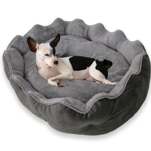 Pat moale si confortabil pentru caini si pisici, SHAW, Lavabil, Gri inchis, 55 x 65 cm
