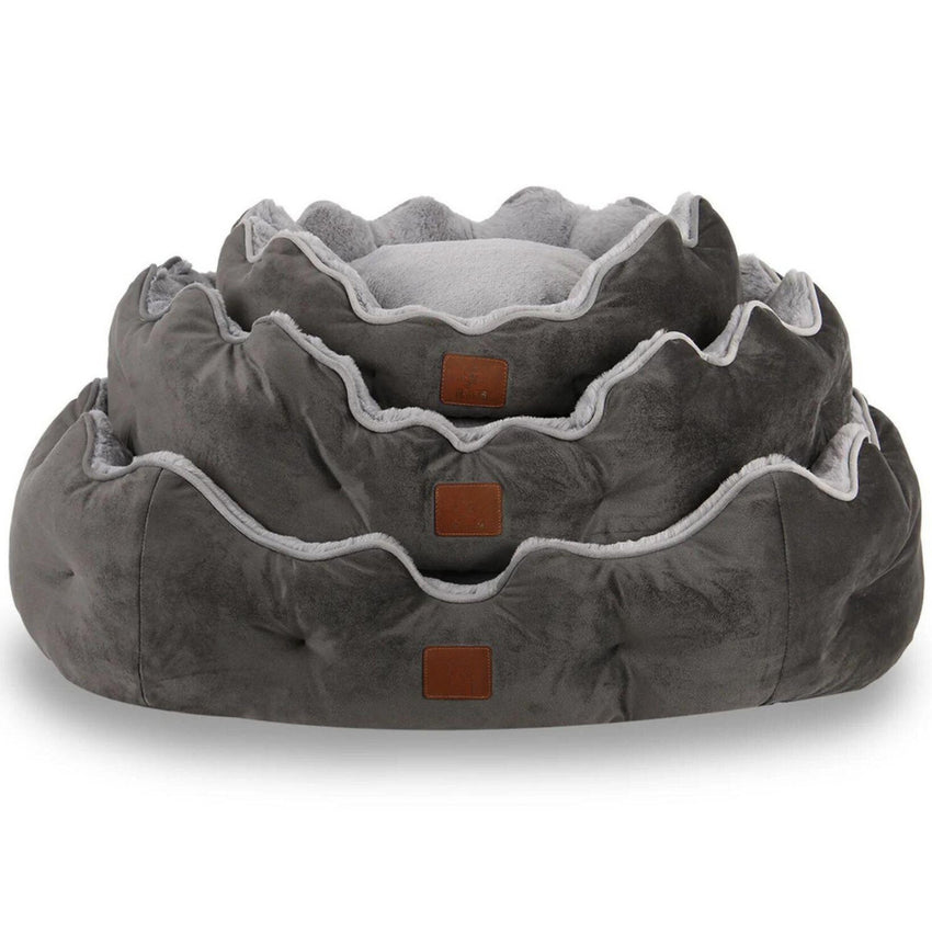 Pat moale si confortabil pentru caini si pisici, SHAW, Lavabil, Gri inchis, 55 x 65 cm