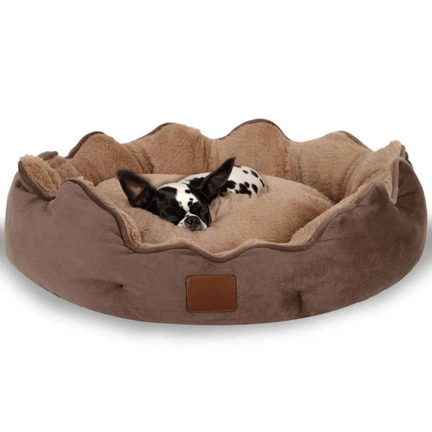 Pat moale si confortabil pentru caini si pisici, SHAW, Lavabil, Maro, 55 x 65 cm