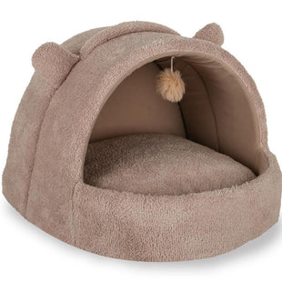 Pat moale, pufos si confortabil pentru pisici, SHAW, Lavabil, bej, 40 x 50 cm