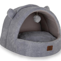 Pat moale, pufos si confortabil pentru pisici, SHAW, Lavabil, gri, 40 x 50 cm