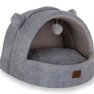 Pat moale, pufos si confortabil pentru pisici, SHAW, Lavabil, gri, 40 x 50 cm