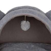 Pat moale, pufos si confortabil pentru pisici, SHAW, Lavabil, gri, 40 x 50 cm