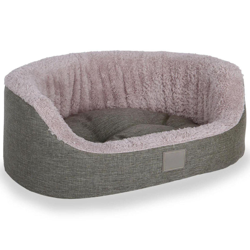 Pat moale si confortabil pentru caini si pisici, SHAW, Lavabil, Gri, Pavia, 45 x 50 cm