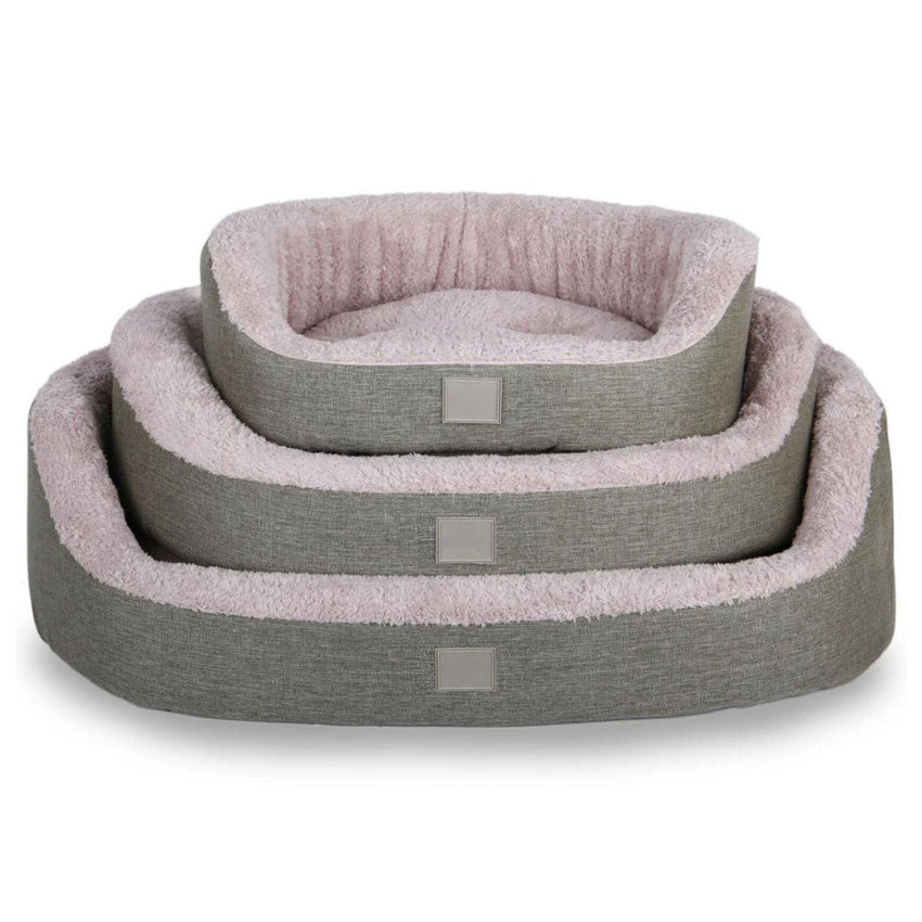 Pat moale si confortabil pentru caini si pisici, SHAW, Lavabil, Gri, Pavia, 45 x 50 cm