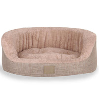 Pat moale si confortabil pentru caini si pisici, SHAW, Lavabil, Bej, Pavia, 45 x 50 cm