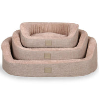 Pat moale si confortabil pentru caini si pisici, SHAW, Lavabil, Bej, Pavia, 45 x 50 cm