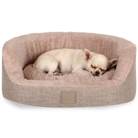 Pat moale si confortabil pentru caini si pisici, SHAW, Lavabil, Bej, Pavia, 45 x 50 cm