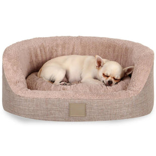 Pat moale si confortabil pentru caini si pisici, SHAW, Lavabil, Bej, Pavia, 45 x 50 cm