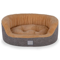 Pat moale si confortabil pentru caini si pisici, SHAW, Lavabil, Maro, Pavia, 45 x 50 cm