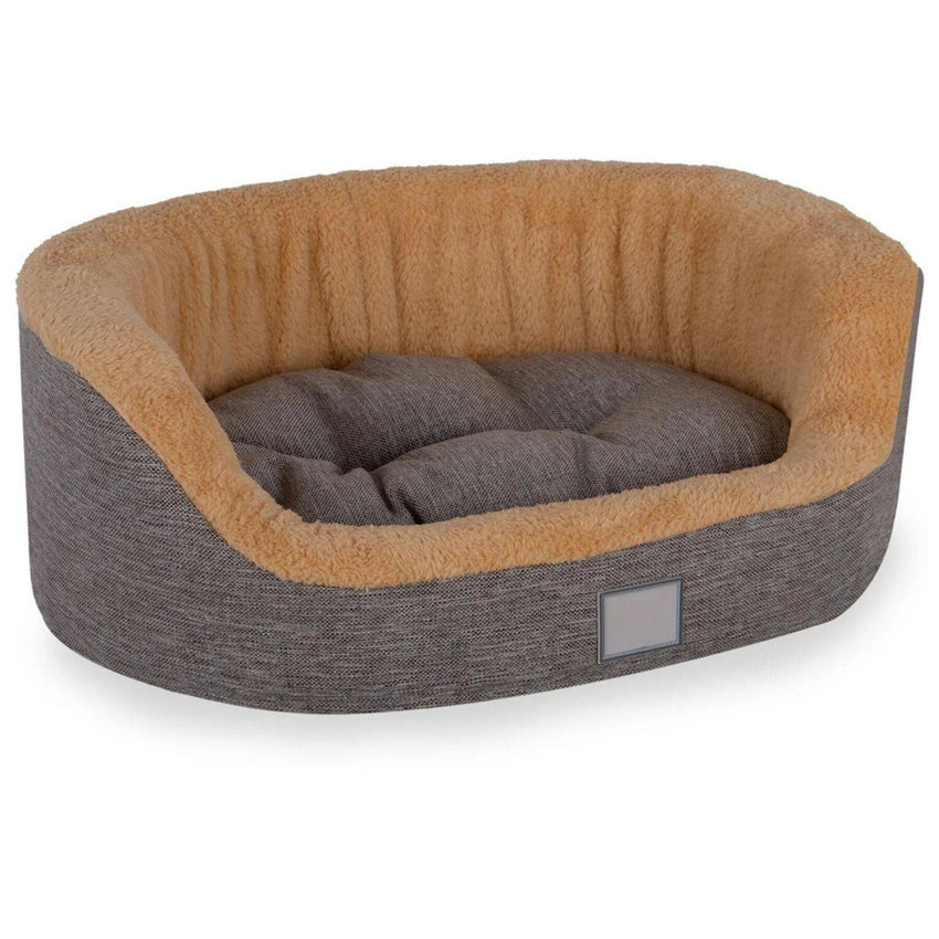Pat moale si confortabil pentru caini si pisici, SHAW, Lavabil, Maro, Pavia, 45 x 50 cm