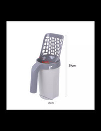 Lopatica litiera pisici cu sac gunoi integrat detașabil + 1 rola saci gunoi