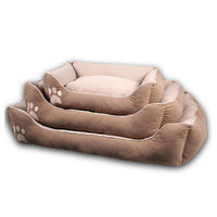 Pat moale si confortabil pentru caini si pisici, SHAW, Lavabil, Bej, Stella, 40 x 60 cm
