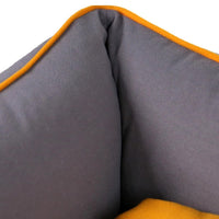 Pat moale si confortabil pentru caini si pisici, SHAW, Lavabil, Gri Mustar, Stella, 60 x 80 cm