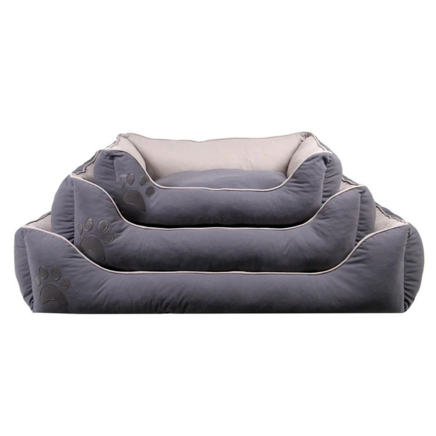 Pat moale si confortabil pentru caini si pisici, SHAW, Lavabil, Gri, Stella, 60 x 80 cm