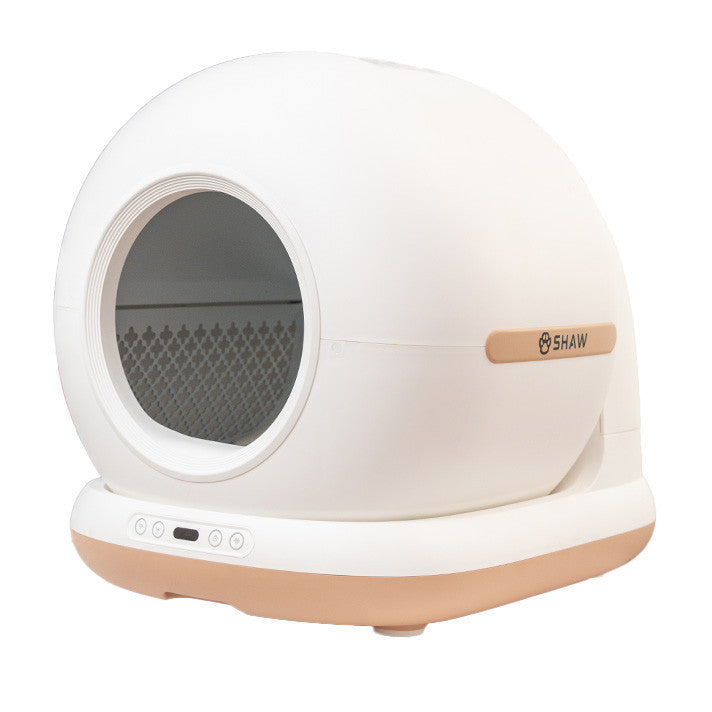 Litiera automata Smart SHAW® PRO pentru pisici, auto-curatare, sterilizare UV, eliminare mirosuri cu odorizant, aplicatie mobila