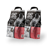 Set 2 x Nisip litiera pisici CAT LEADER 5L, bentonita cu parfum discret de floare de lotus, aglomerare rapida