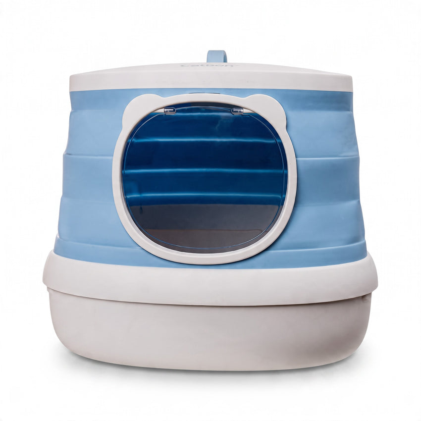 Litieră pliabilă pentru pisici SHAW, 56 × 49,5 × 46 cm, ideală pentru călătorii, plastic