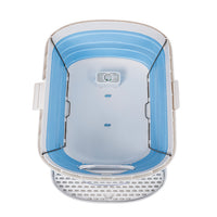Litieră pliabilă pentru pisici SHAW, 56 × 49,5 × 46 cm, ideală pentru călătorii, plastic