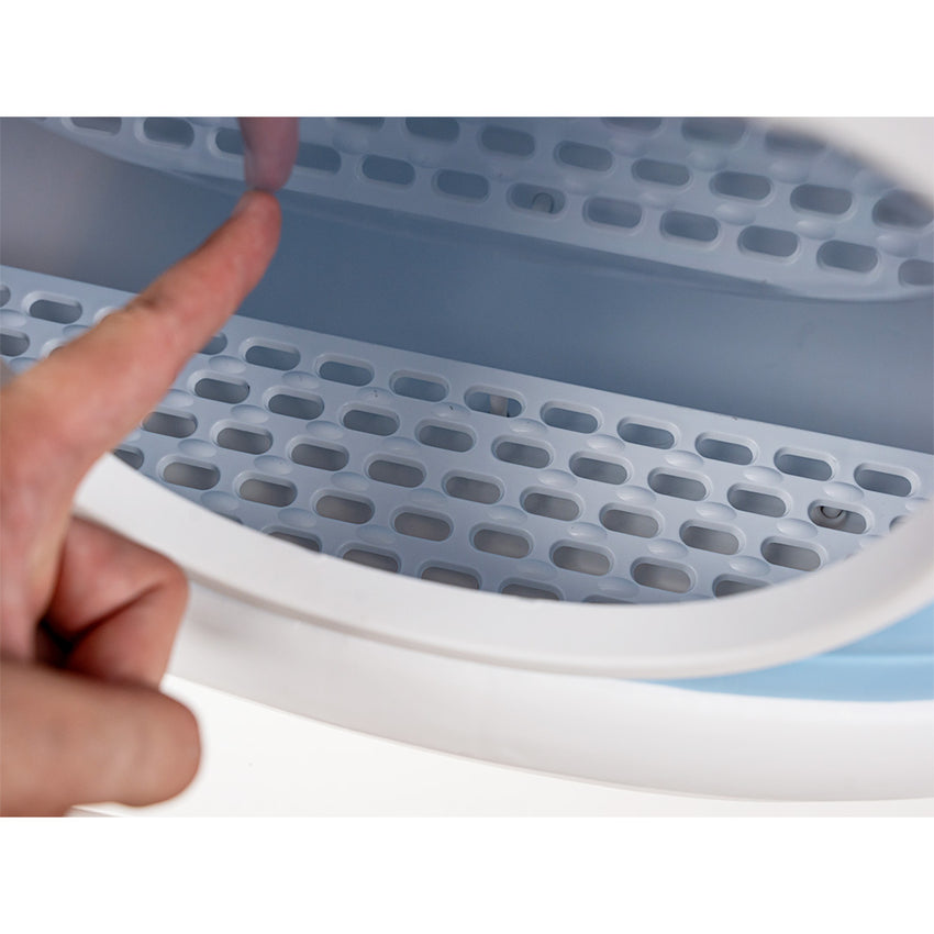 Litieră pliabilă pentru pisici SHAW, 56 × 49,5 × 46 cm, ideală pentru călătorii, plastic