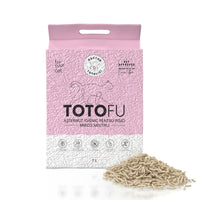 Așternut igienic pentru pisici TOTOFU natural, pe bază de plante, ultra-absorbant, fără miros, 7 L