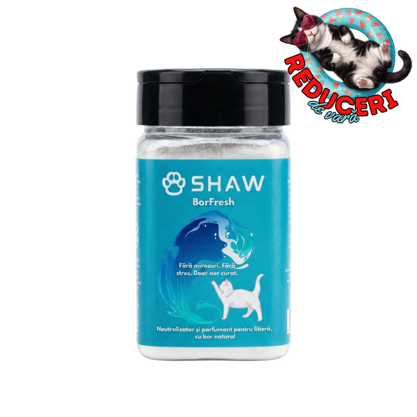 Parfumant si neutralizator de miros pentru litiera pisicii, SHAW Borfresh, cu bor natural