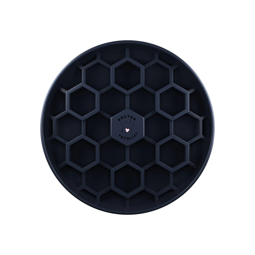 Bol hrănire lentă pentru câini - Slow feeder Honeycomb Doctor Totolici, culoare Anthracite