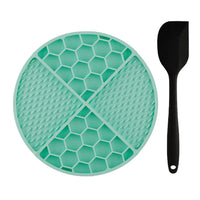 Covoraș hrănire lentă pentru câini – Slow & Lick mat Doctor Totolici, Circular Mint + Spatulă silicon cadou