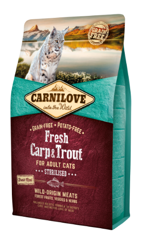 Hrana uscata premium pentru câini adulți - CARNILOVE Dog Fresh Carp & Trout Adult