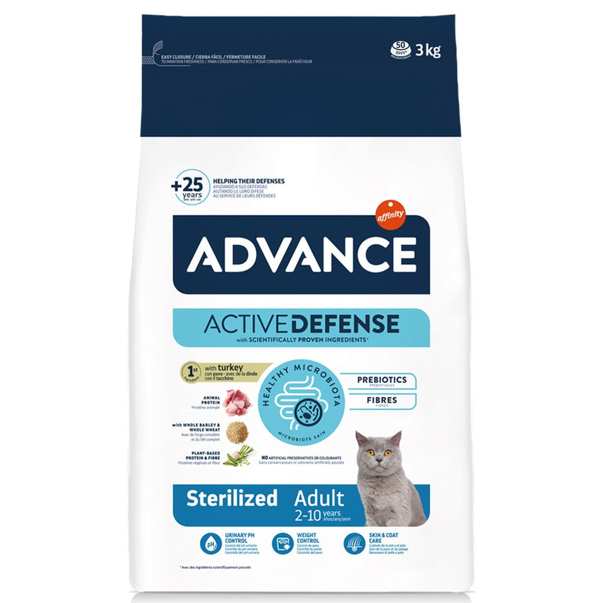 Hrana uscata pentru pisici sterilizate 2-10 ani Active Defense, 3 kg, Advance Veterinary Diets