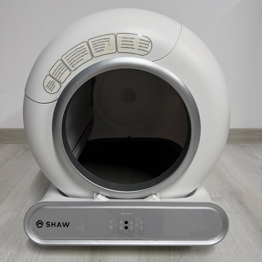 Second Hand - Litiera automata smart SHAW® V3 pentru pisici, auto-curatare, eliminare mirosuri prin ionizare, aplicatie mobila, 9L (7)