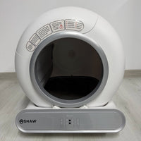 SECOND HAND - Litiera automata smart SHAW® V3 pentru pisici, auto-curatare, eliminare mirosuri prin ionizare, aplicatie mobila, 9L (2)