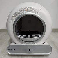 SECOND HAND - Litiera automata smart SHAW® V3 pentru pisici, auto-curatare, eliminare mirosuri prin ionizare, aplicatie mobila, 9L (4)