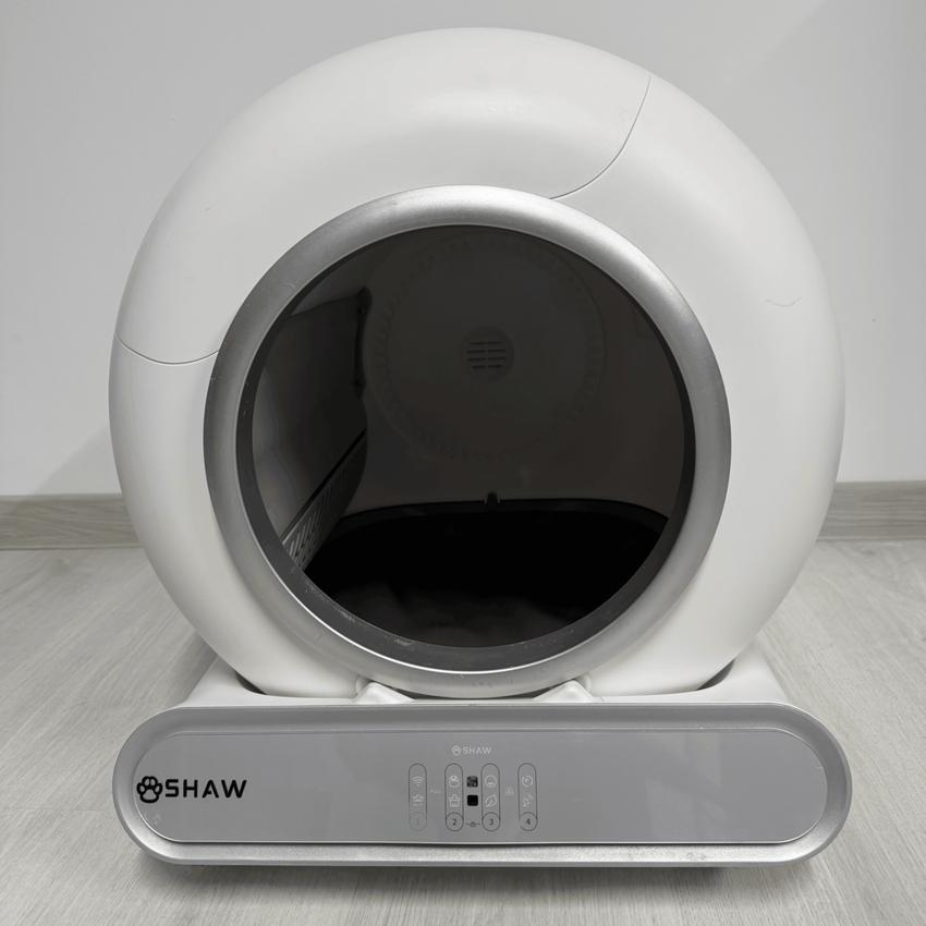 SECOND HAND - Litiera automata smart SHAW® V3 pentru pisici, auto-curatare, eliminare mirosuri prin ionizare, aplicatie mobila, 9L (8)