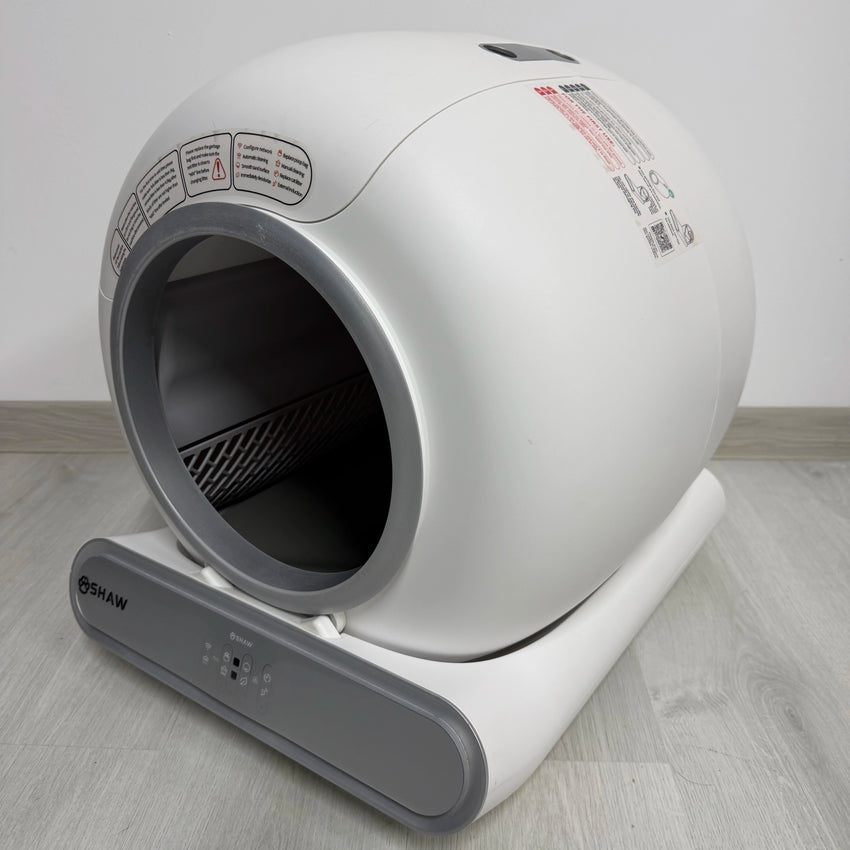 SECOND HAND - Litiera automata smart SHAW® V3 pentru pisici, auto-curatare, eliminare mirosuri prin ionizare, aplicatie mobila, 9L (2)