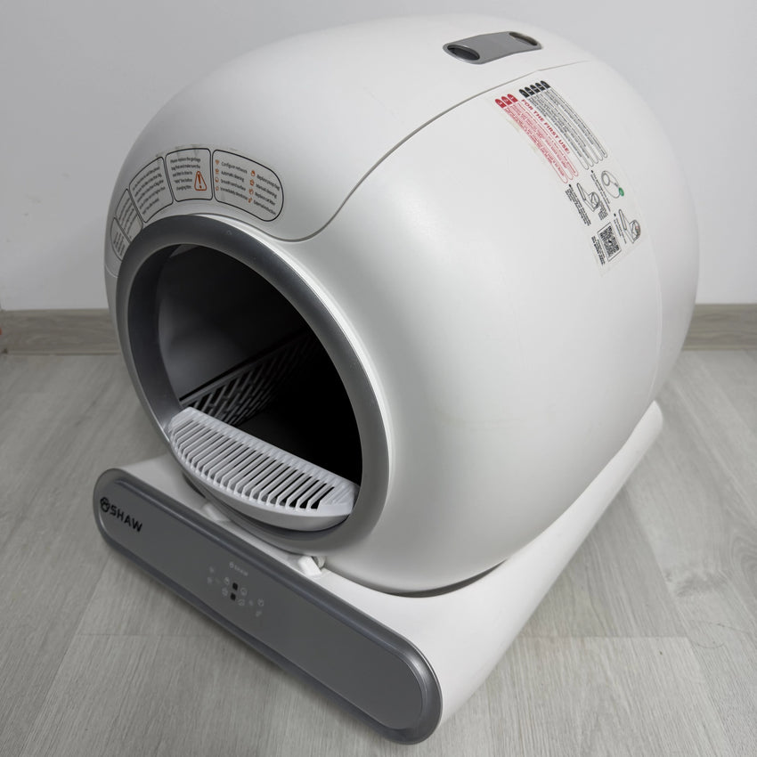 SECOND HAND - Litiera automata smart SHAW® V3 pentru pisici, auto-curatare, eliminare mirosuri prin ionizare, aplicatie mobila, 9L (4)