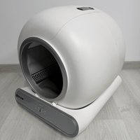 SECOND HAND - Litiera automata smart SHAW® V3 pentru pisici, auto-curatare, eliminare mirosuri prin ionizare, aplicatie mobila, 9L (8)