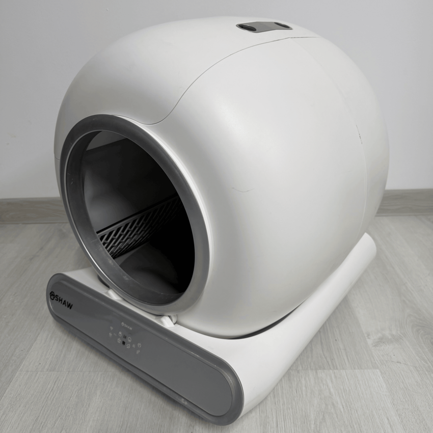 SECOND HAND - Litiera automata smart SHAW® V3 pentru pisici, auto-curatare, eliminare mirosuri prin ionizare, aplicatie mobila, 9L (8)