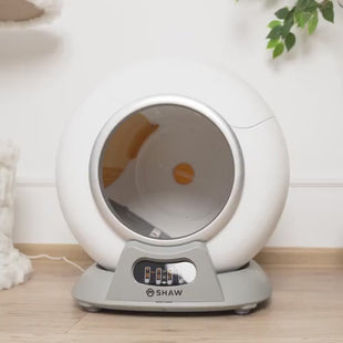 Litiera automata smart SHAW® V2 pentru pisici, auto-curatare, sterilizare, aplicatie mobila, 9L