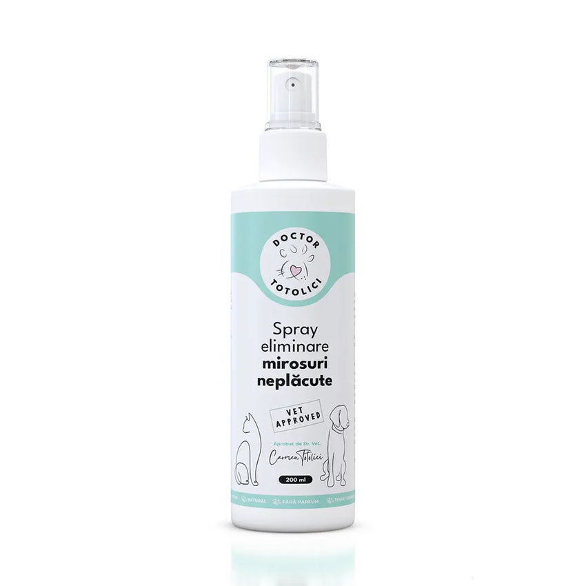 Spray eliminare mirosuri neplăcute fără parfum Doctor Totolici, 200 ml