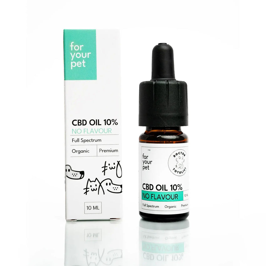 Ulei de CBD 10% pentru Câini și Pisici Fără Aromă Doctor Totolici, 10 ml