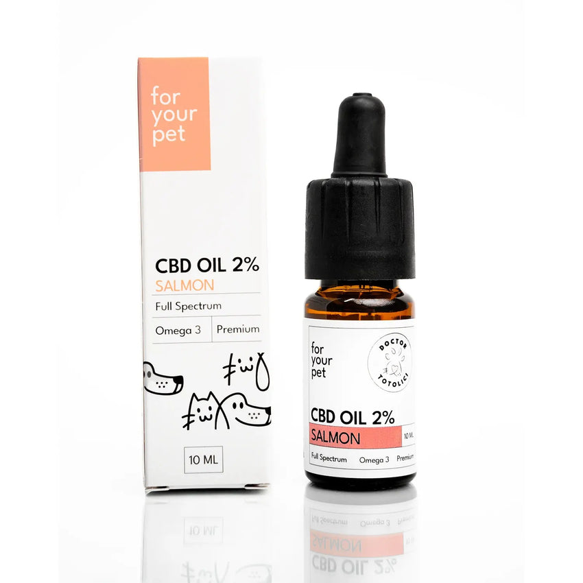 Ulei de CBD 2% pentru Câini și Pisici Aromă de Somon Doctor Totolici, 10 ml