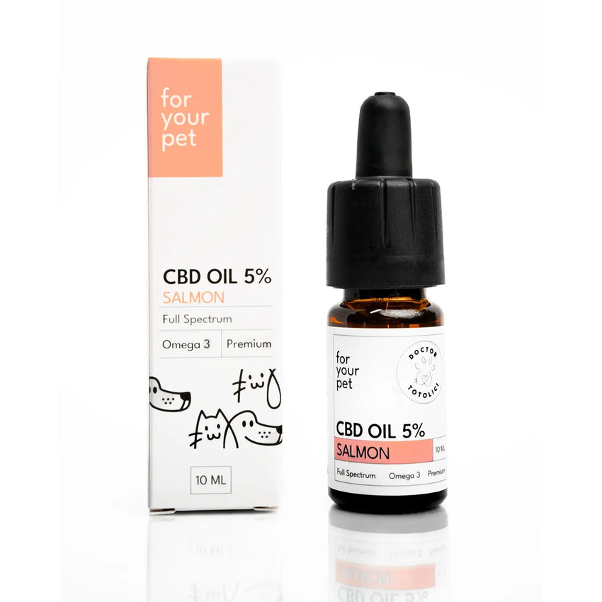 Ulei de CBD 5% pentru Câini și Pisici Aromă de Somon Doctor Totolici, 10ml