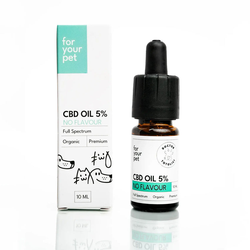 Ulei de CBD 5% pentru Câini și Pisici Fără Aromă Doctor Totolici, 10ml