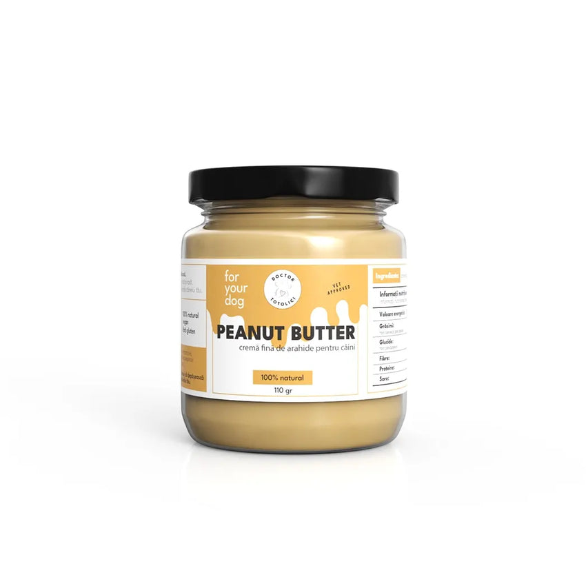 Unt de arahide pentru câini Doctor Totolici, 110 g
